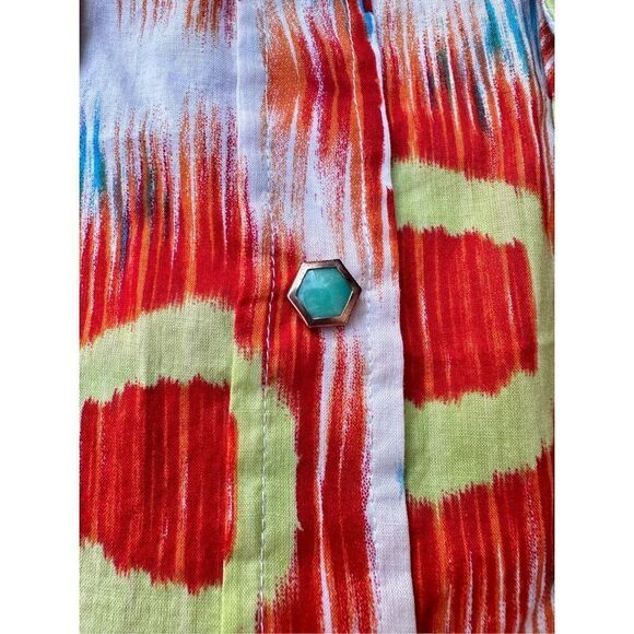 Cruel Girl Sleeveless Snap Button Down Shirt Cotton Western Style Size L NWT - Picture 3 of 7